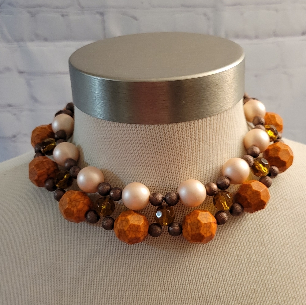 Lenora Dame Chunky Collar Statement Necklace 19"